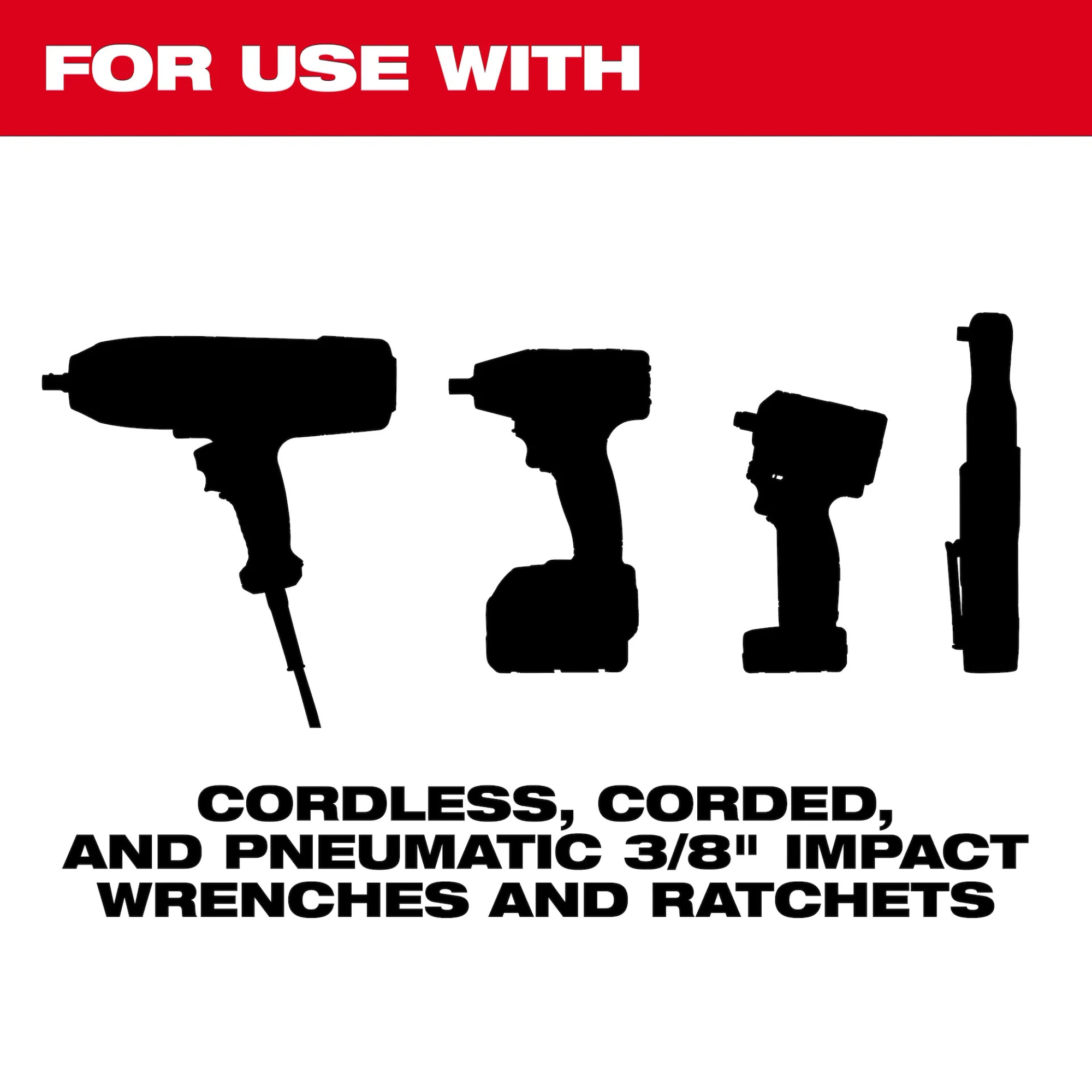 Milwaukee 3PC SHOCKWAVE Impact Duty 3/8" Drive Extension Set from Columbia Safety